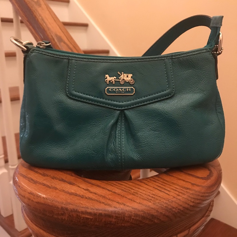 Jade Green - Patent Textured Leather - Coach Purse